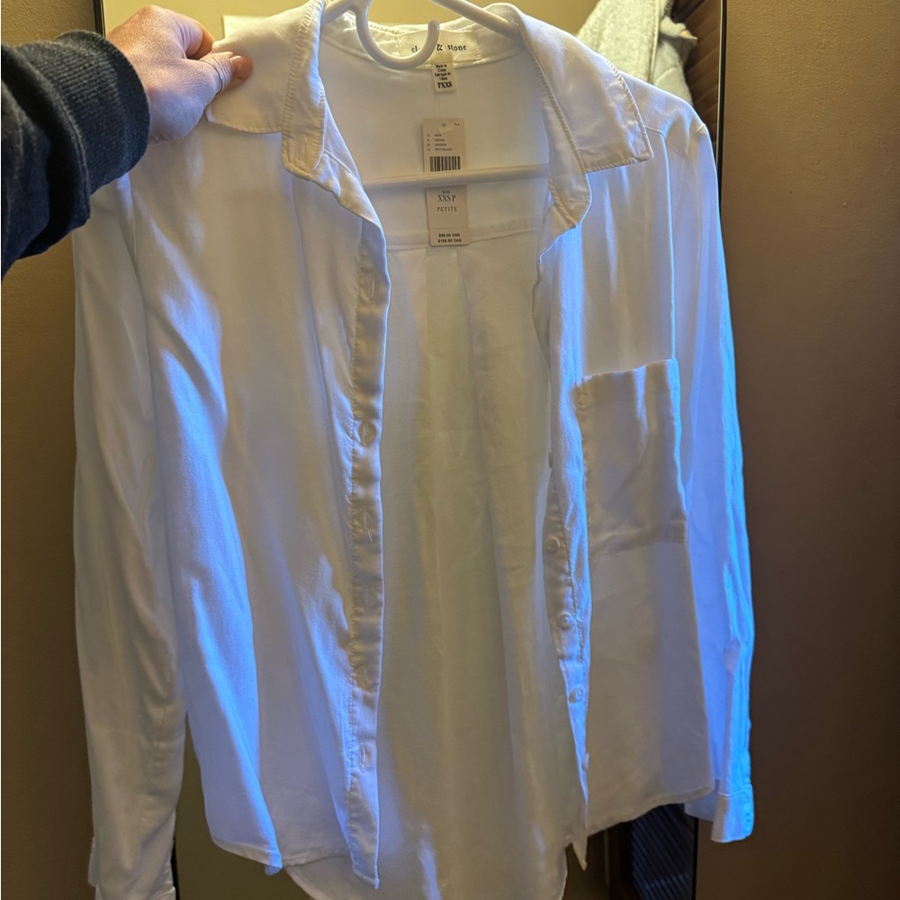 Cloth and stone white button down NWT